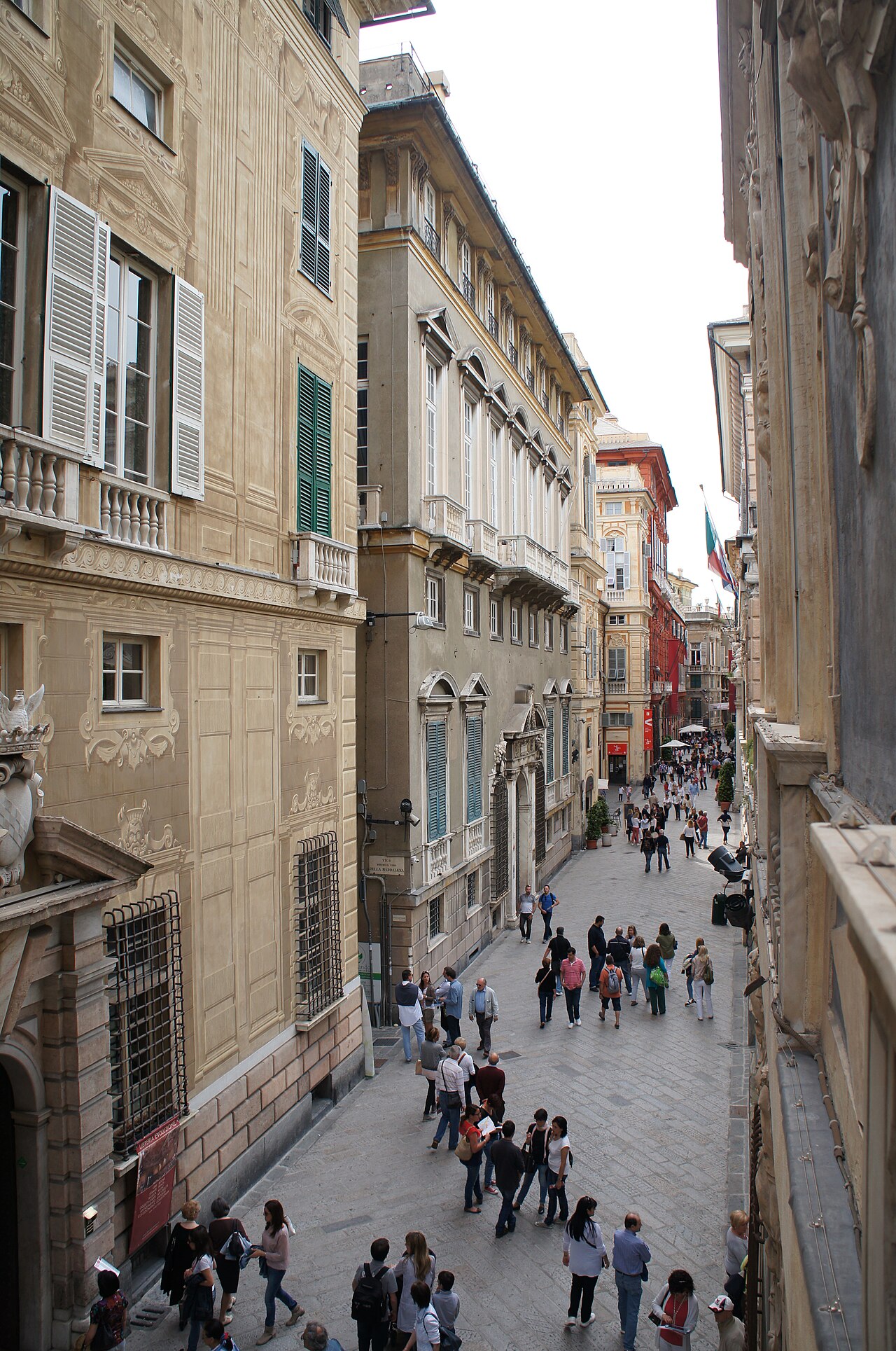 Via Garibaldi a Genova, la via dei Palazzi dei Rolli